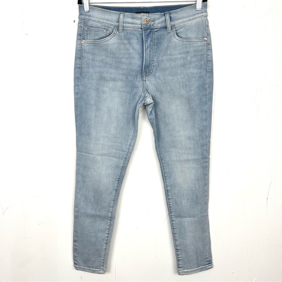 Express Denim - Express Skinny Mid-Rise Jeans Size 10 Stretch Light Wash